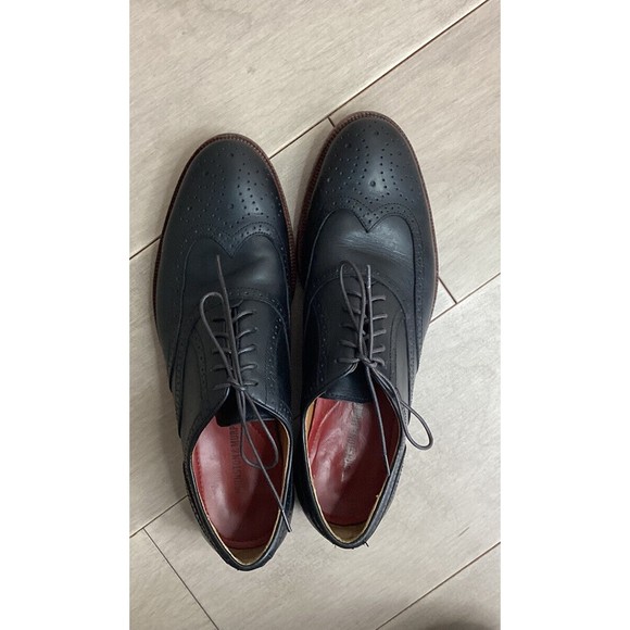 Johnston & Murphy Clayton Wingtip Men Leather Brogue Shoes Black Oxford 11 M main image 6
